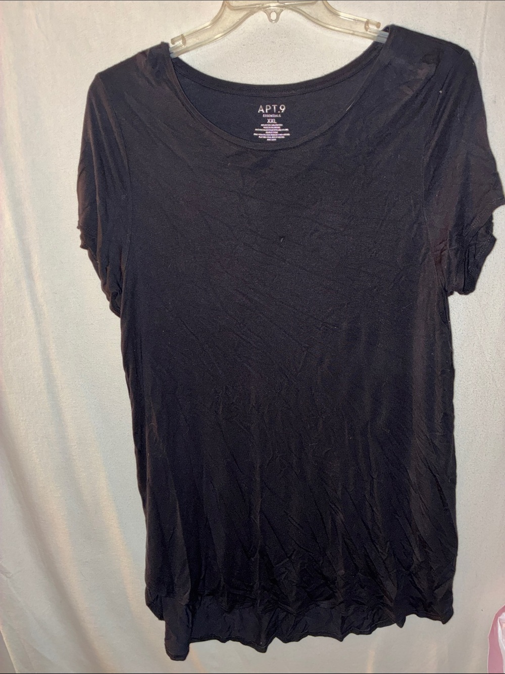 Apt. 9 Black Short Sleeve Crewneck Tee